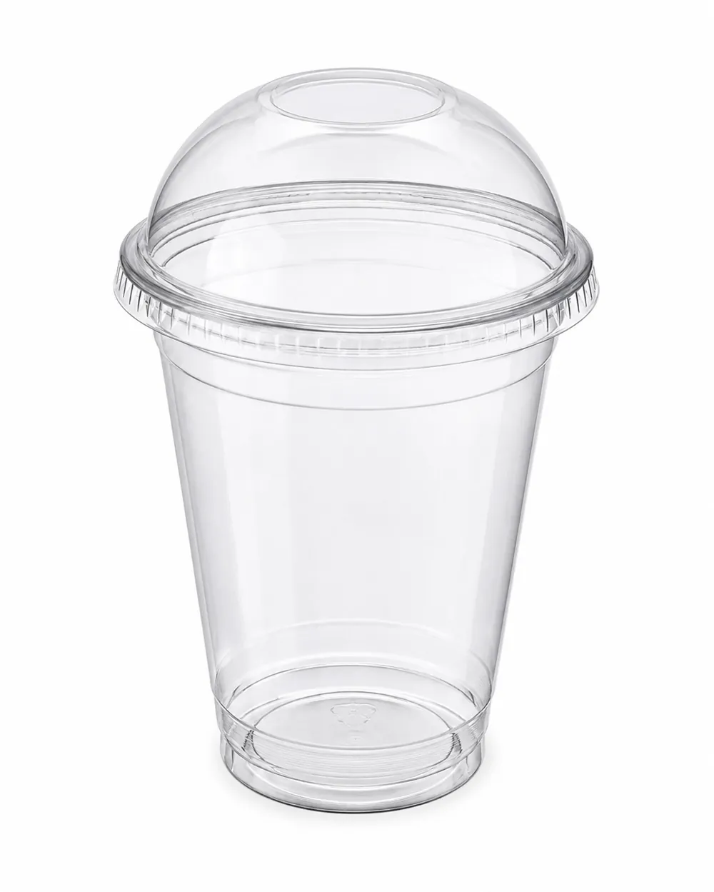 Ultra Clear Smoothie Glass with Clear Dome Lids