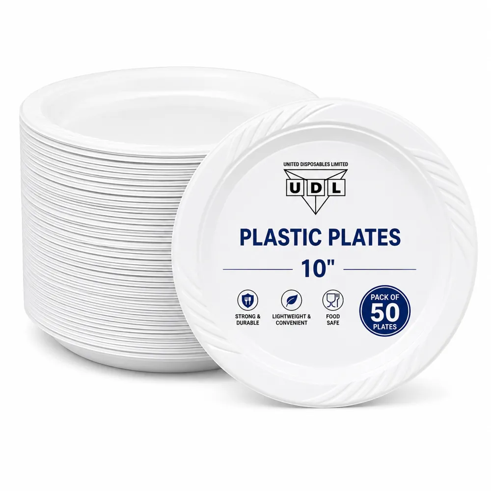 PP White Plain Dinner Plates-Splendore