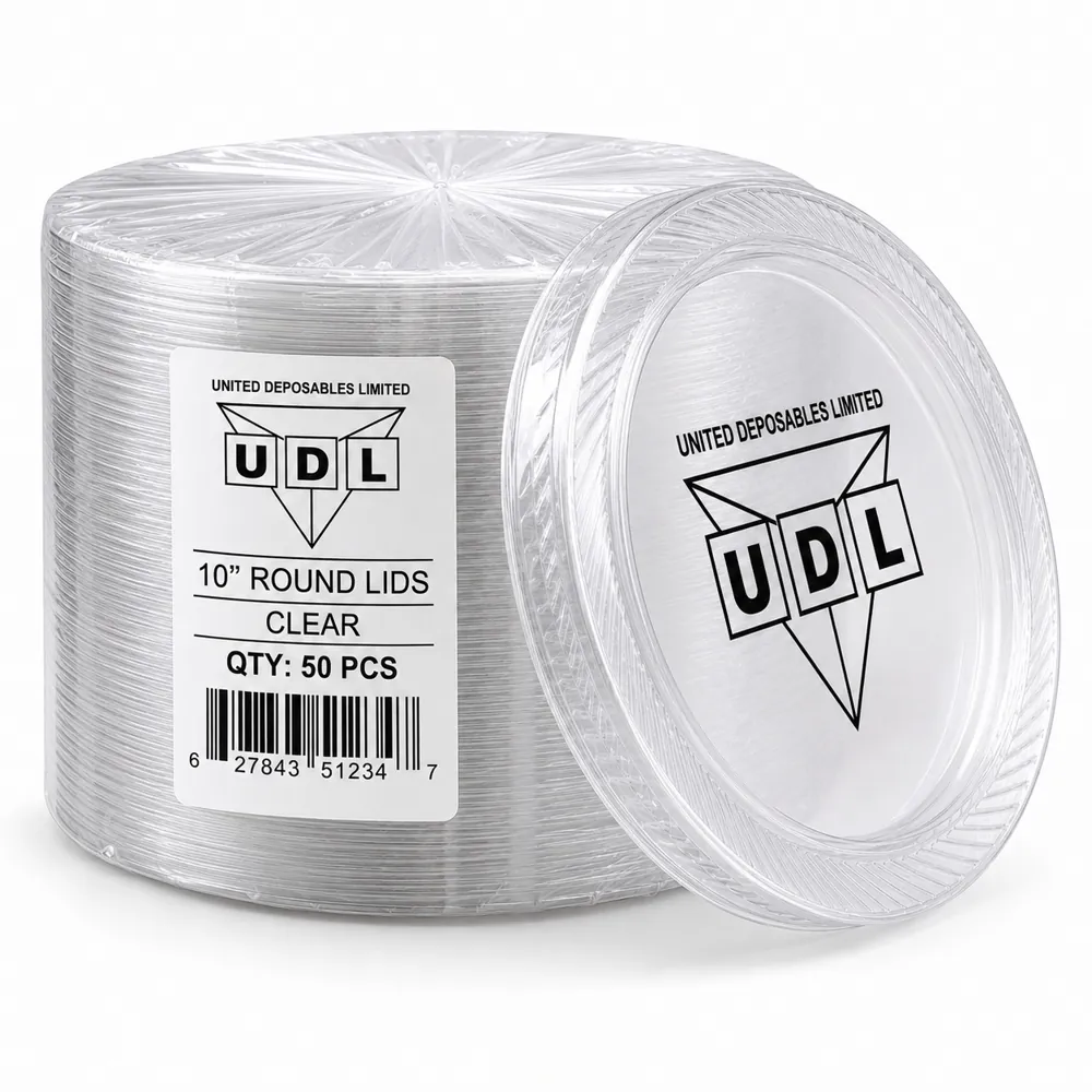 PP Clear Plain Dinner Plates-Splendore