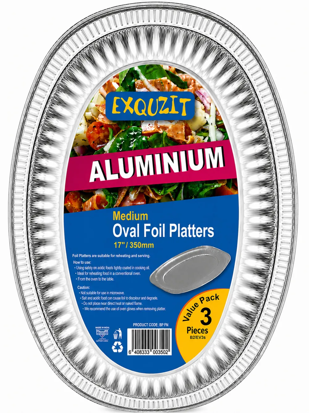 17" Oval Embossed Platters