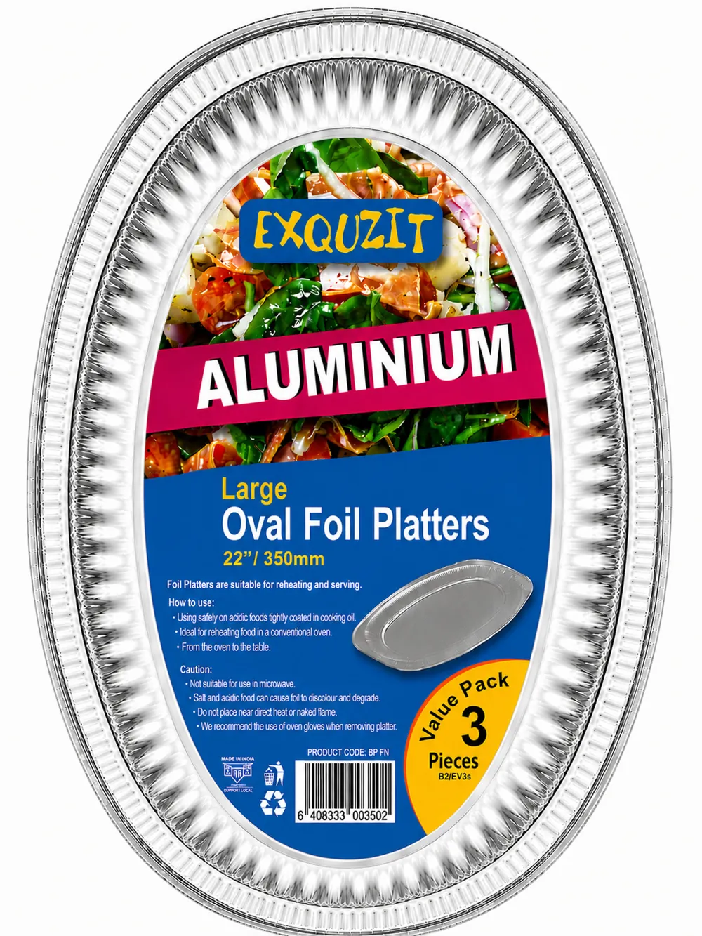 22" Oval Embossed Platters