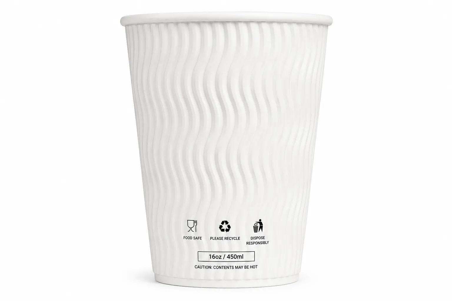 20x50 16oz White Paper Drinking Cups